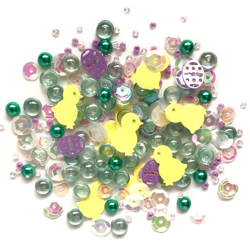 Buttons Galore Sparkletz Embellishment Pack 10g Easter Eggs