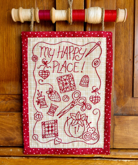 My Happy Place! - Machine Embroidery Downloadable Pattern by Bird Brain Designs