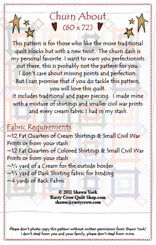 Churn About Quilt Pattern