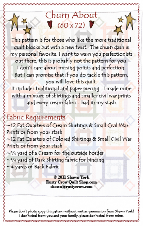 Churn About Quilt Pattern