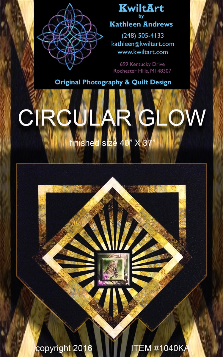 Circular Glow Quilt Pattern by Kwilt Art