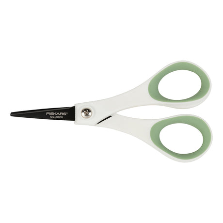 Fiskars Non-stick Titanium Softgrip Detail Scissors 5in Forest Fern by Fiskars