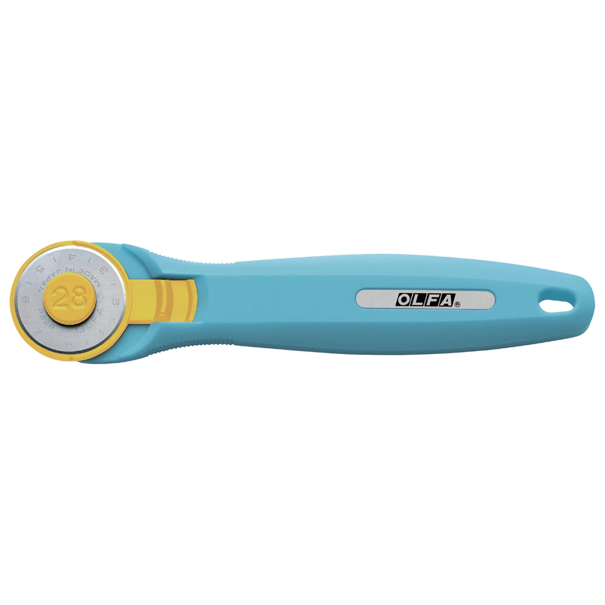 OLFA 28mm Aqua Quick Change Rotary Cutter & Bonus Touch Knife by Purple Hobbies LLC