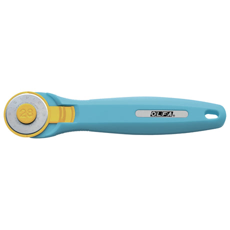 OLFA 28mm Aqua Quick Change Rotary Cutter & Bonus Touch Knife by Purple Hobbies LLC