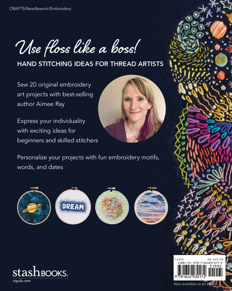 Back of the Doodle Stitching Embroidery Art by Stash