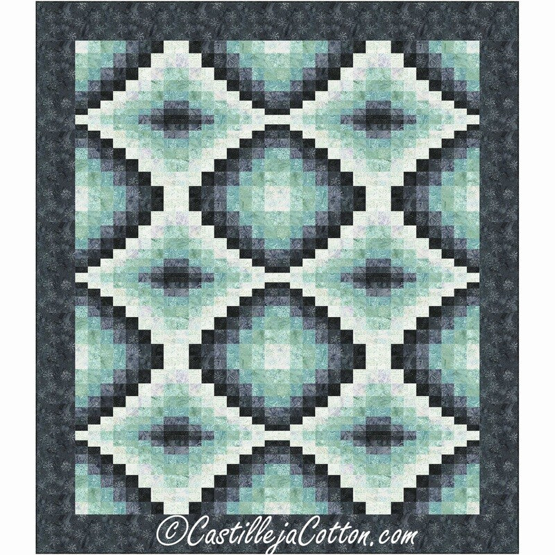 Six Bargello Diamonds Downloadable Pattern by Castilleja Cotton