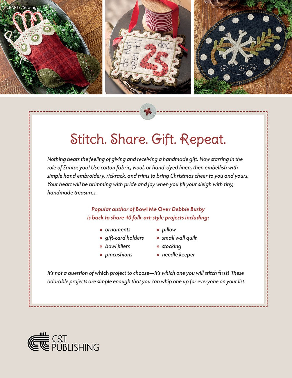 Back of the Jingle All The Way Quilting Book by C & T Publishing