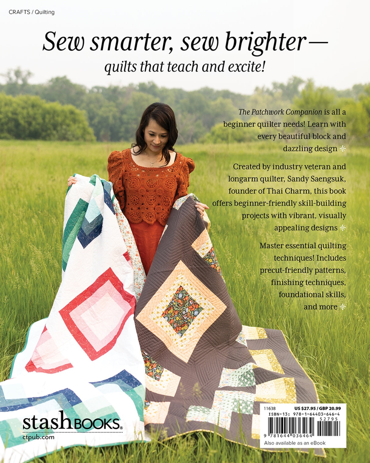 Back of the The Patchwork Companion by Stash Books