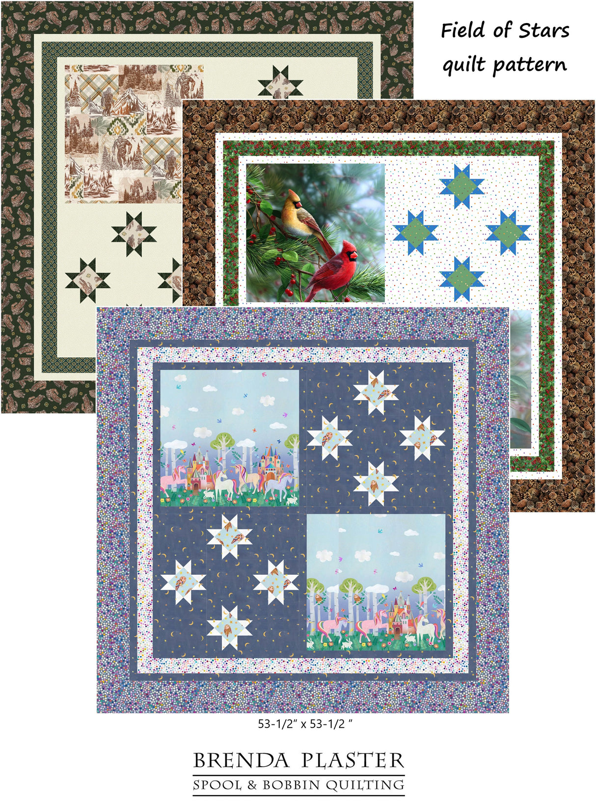 Field of Stars Downloadable Pattern by Spool and Bobbin