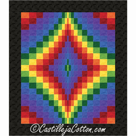 Bargello Queen diamond Downloadable Pattern by Castilleja Cotton