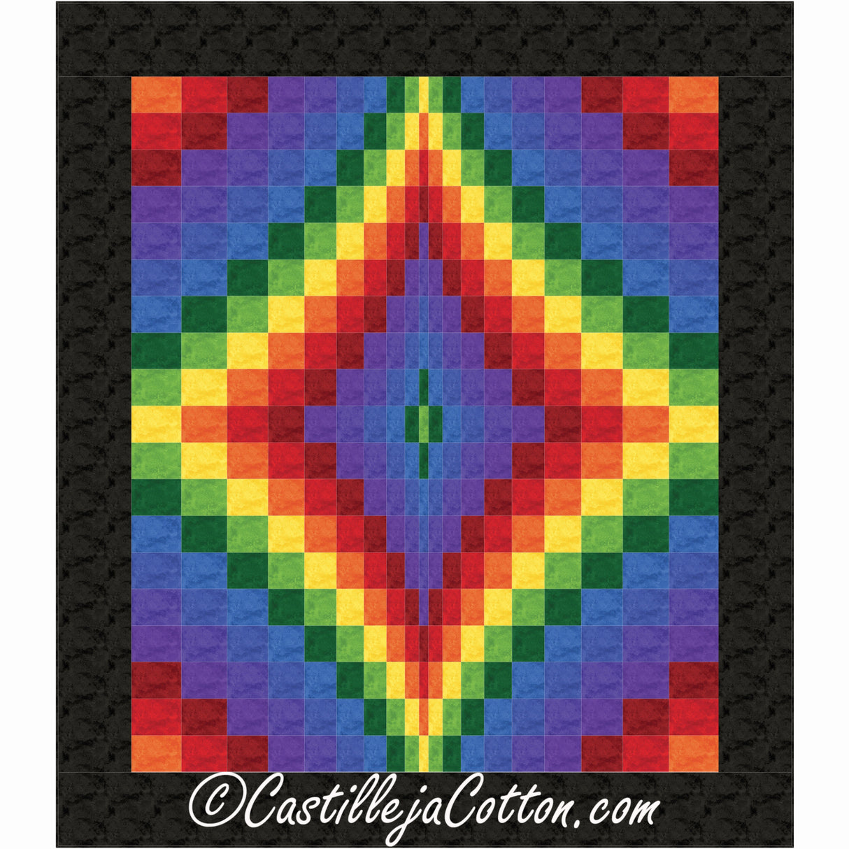 Bargello Queen diamond Downloadable Pattern by Castilleja Cotton