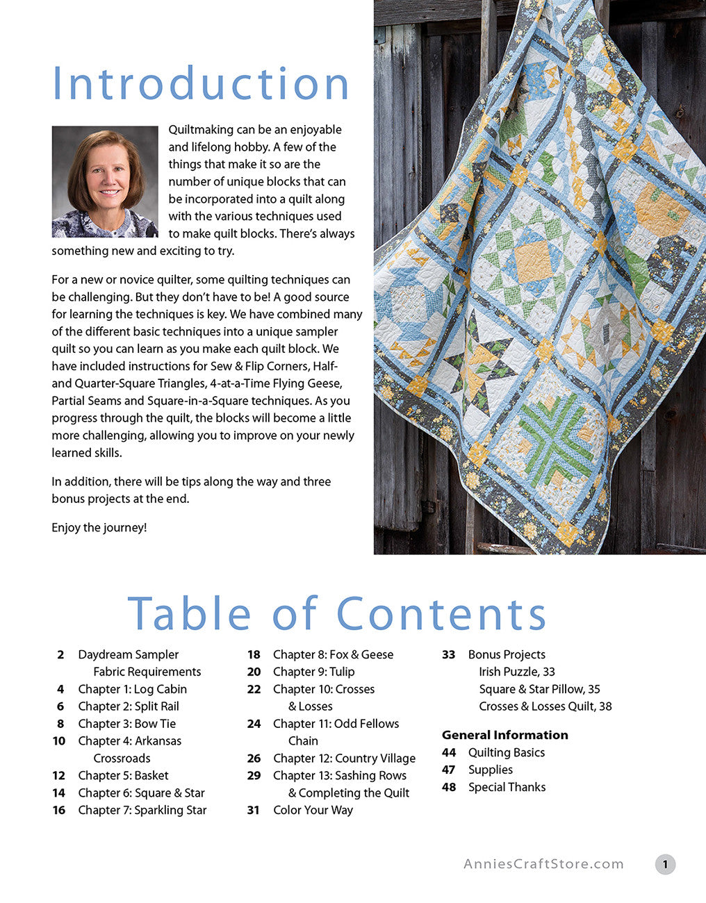 Learn As You Go Stitch the Daydream Sampler and Master Your Quilting Skills by Annie's