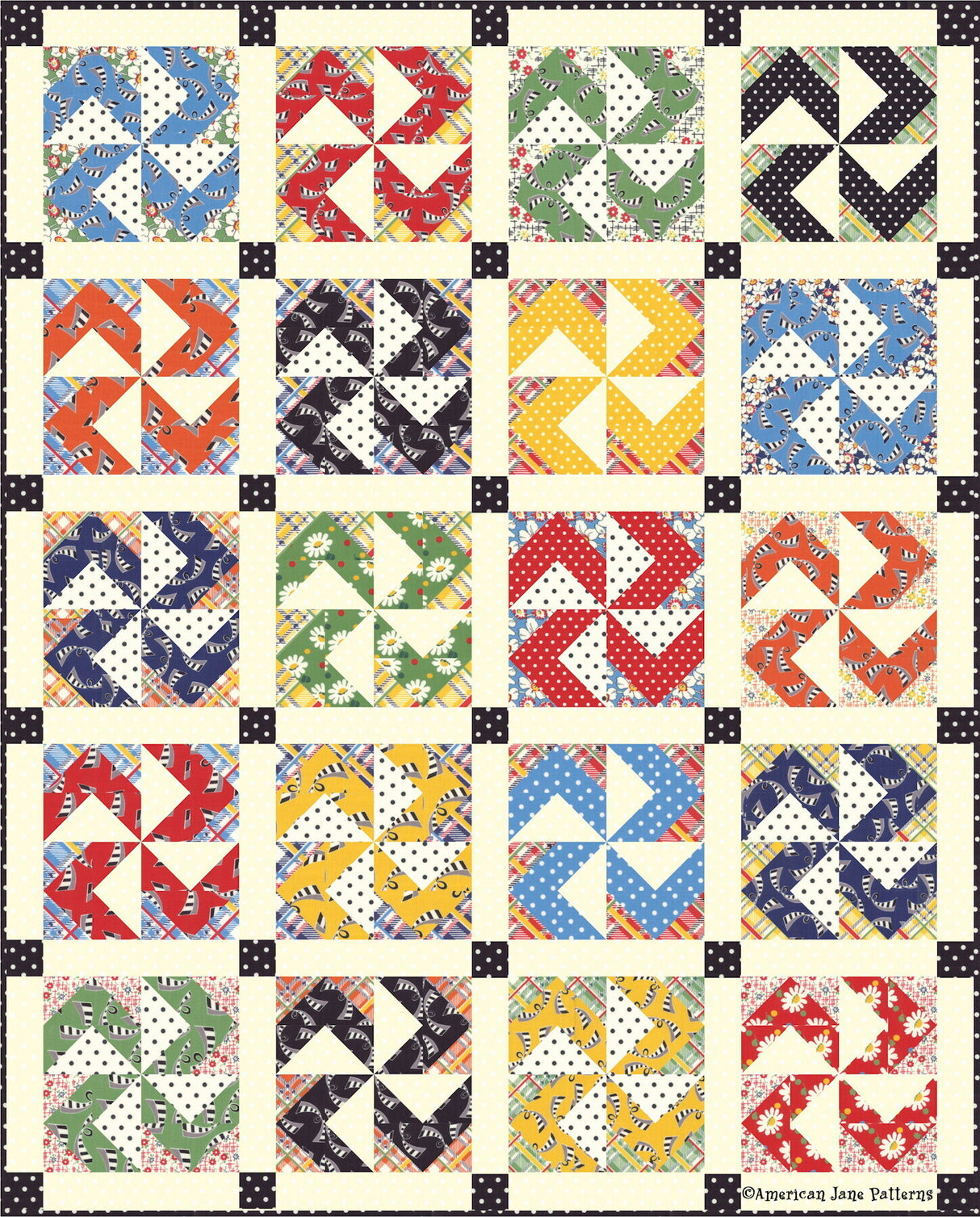 Pinwheel Pop Quilt Pattern by American Jane Patterns