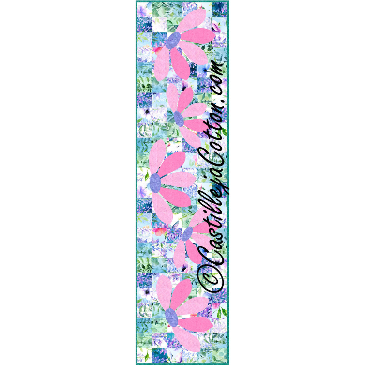 Blooming Table Runner 3 Downloadable Pattern by Castilleja Cotton