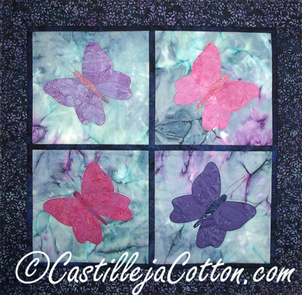 Batik Butterflies 4 Downloadable Pattern By Castilleja Cotton