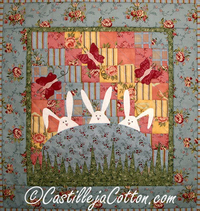 Bunnies & Egg Downloadable Pattern by Castilleja Cotton