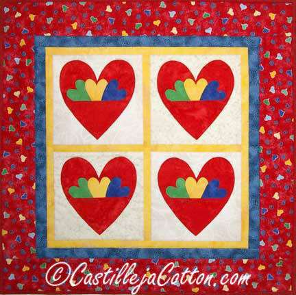 Pockets of Hearts Downloadable Pattern By Castilleja Cotton