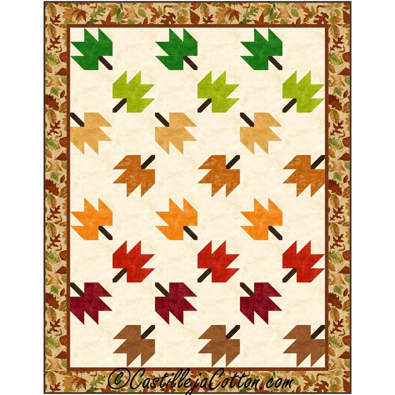 Twirling Leaves Downloadable Pattern by Castilleja Cotton