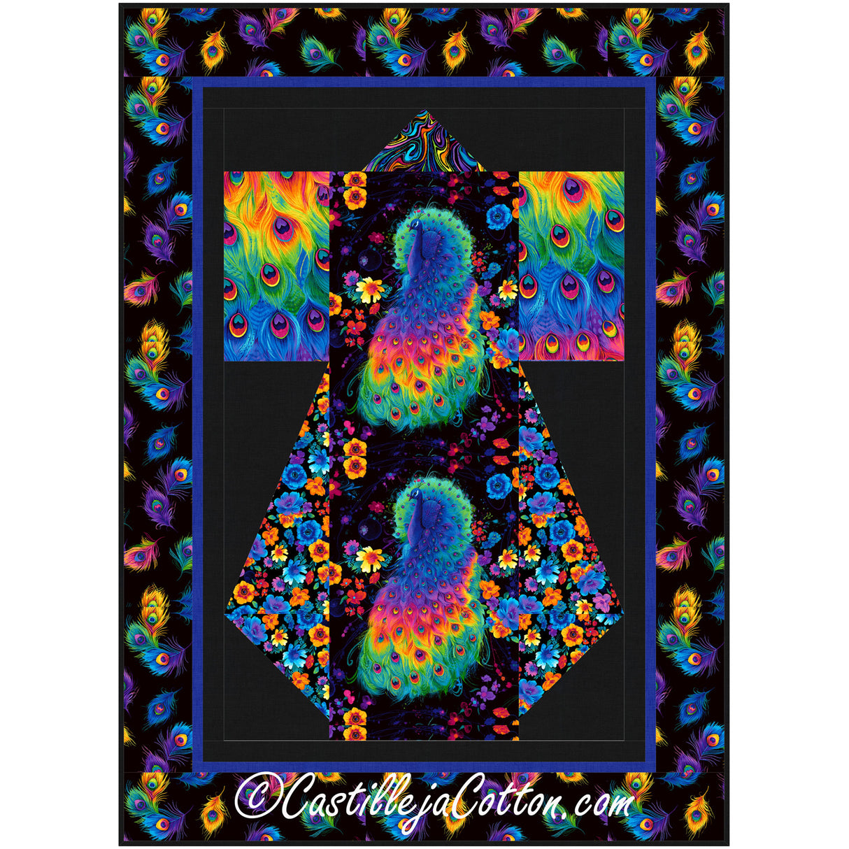 Jewel Kimono Peacock Downloadable Pattern By Castilleja Cotton