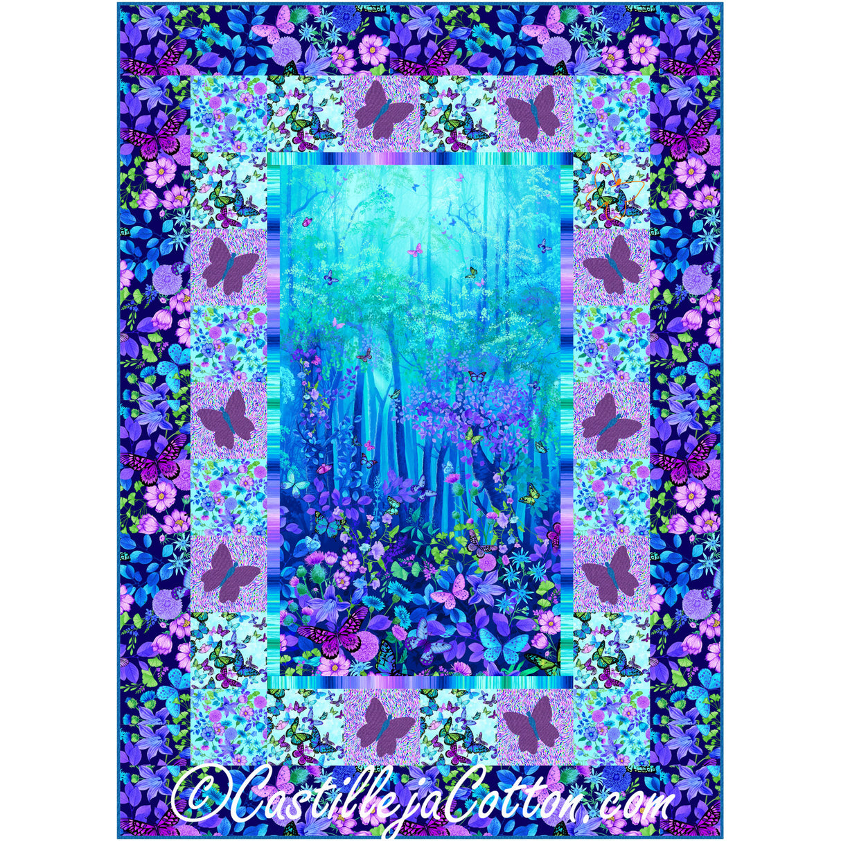 Floral Butterfly Magic Downloadable Pattern By Castilleja Cotton
