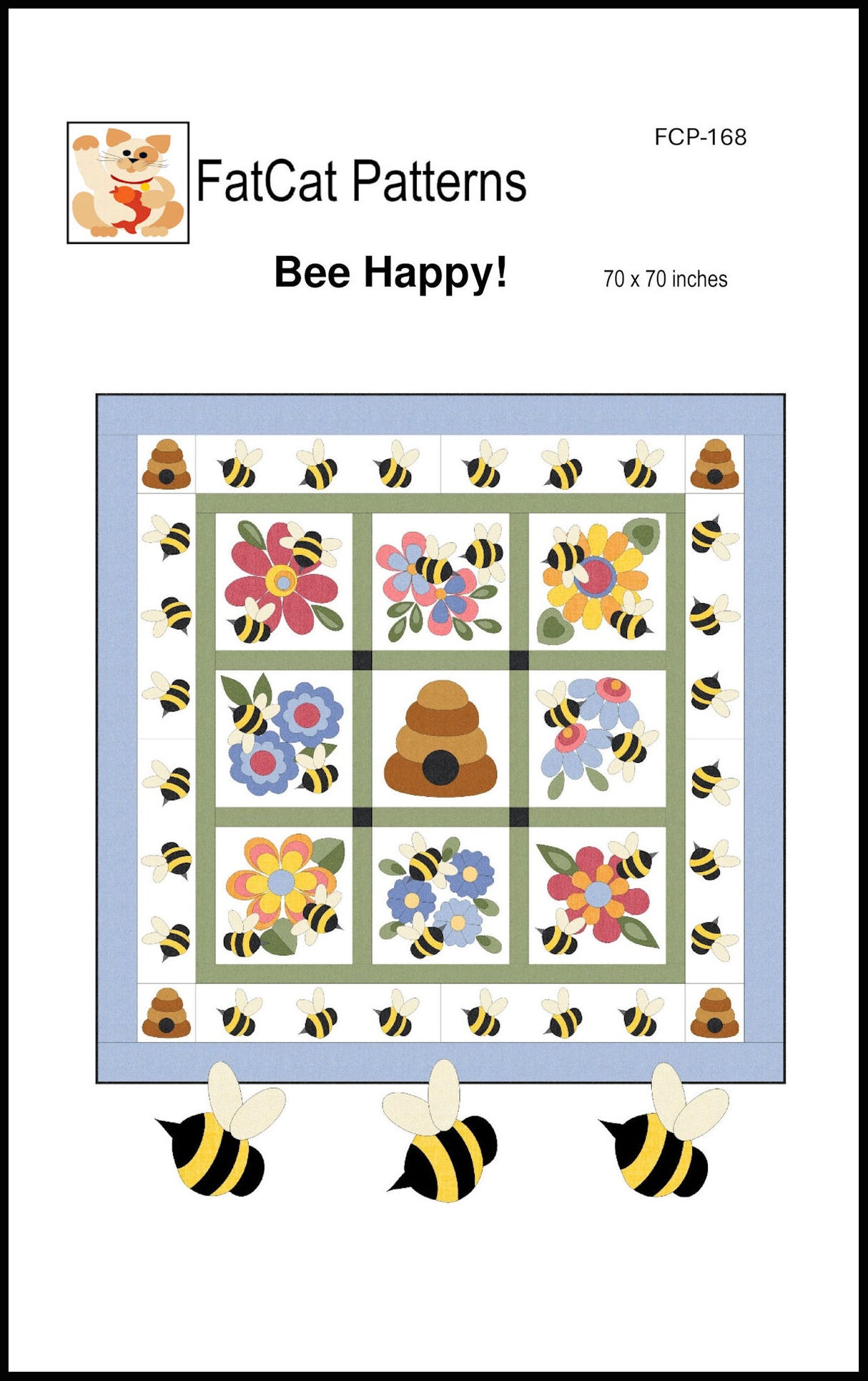 Bee Happy! Quilt Pattern by FatCat Patterns