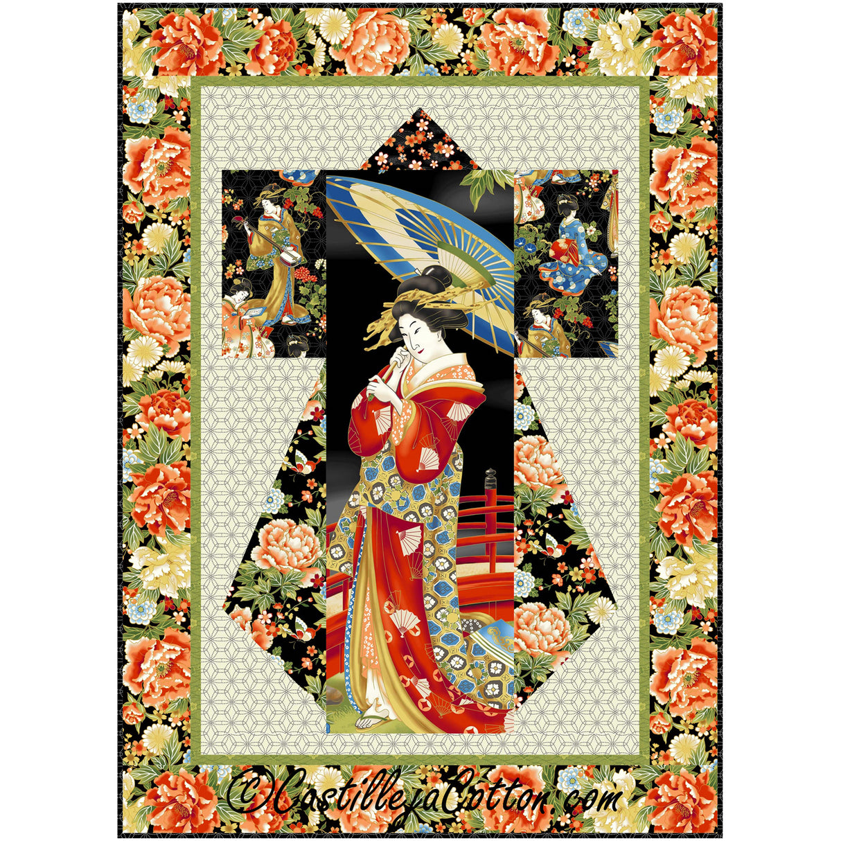 Kyoto Gardens Kimono Downloadable Pattern By Castilleja Cotton