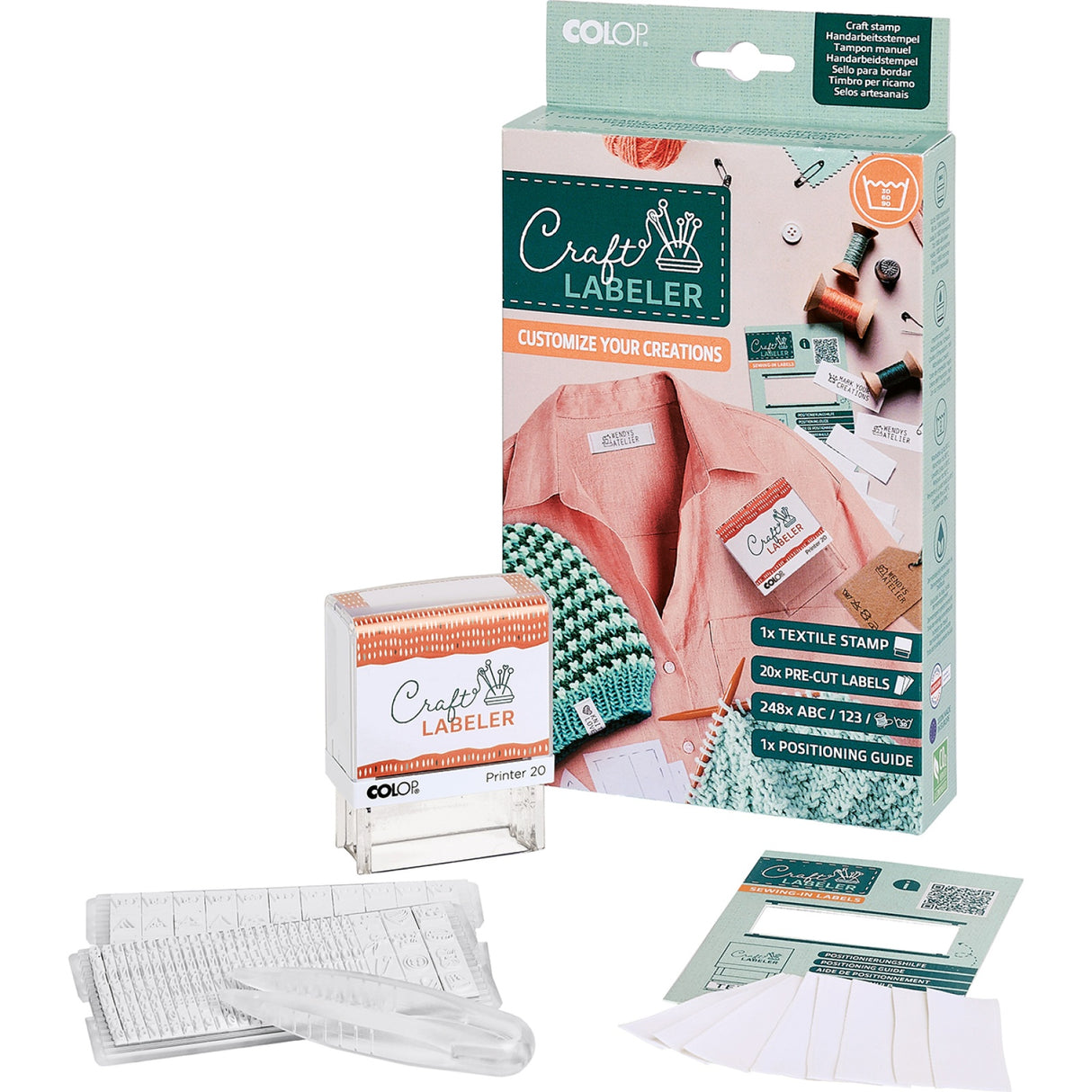 Craft Labeler Textile Stamp Set by Colop USA
