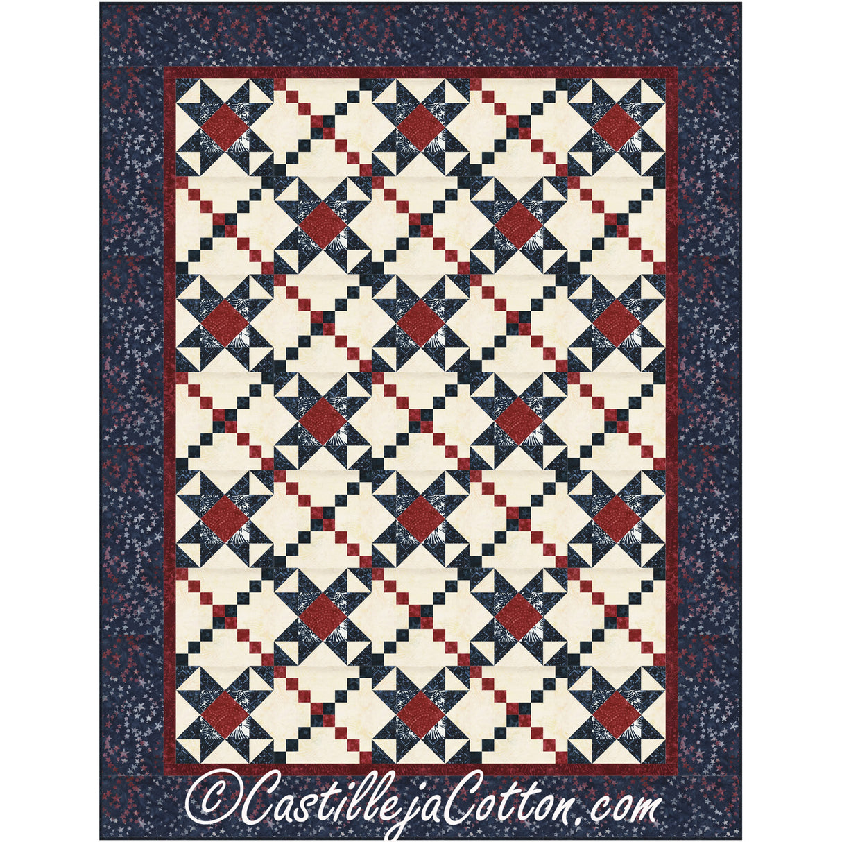 Chained Stars Downloadable Pattern By Castilleja Cotton