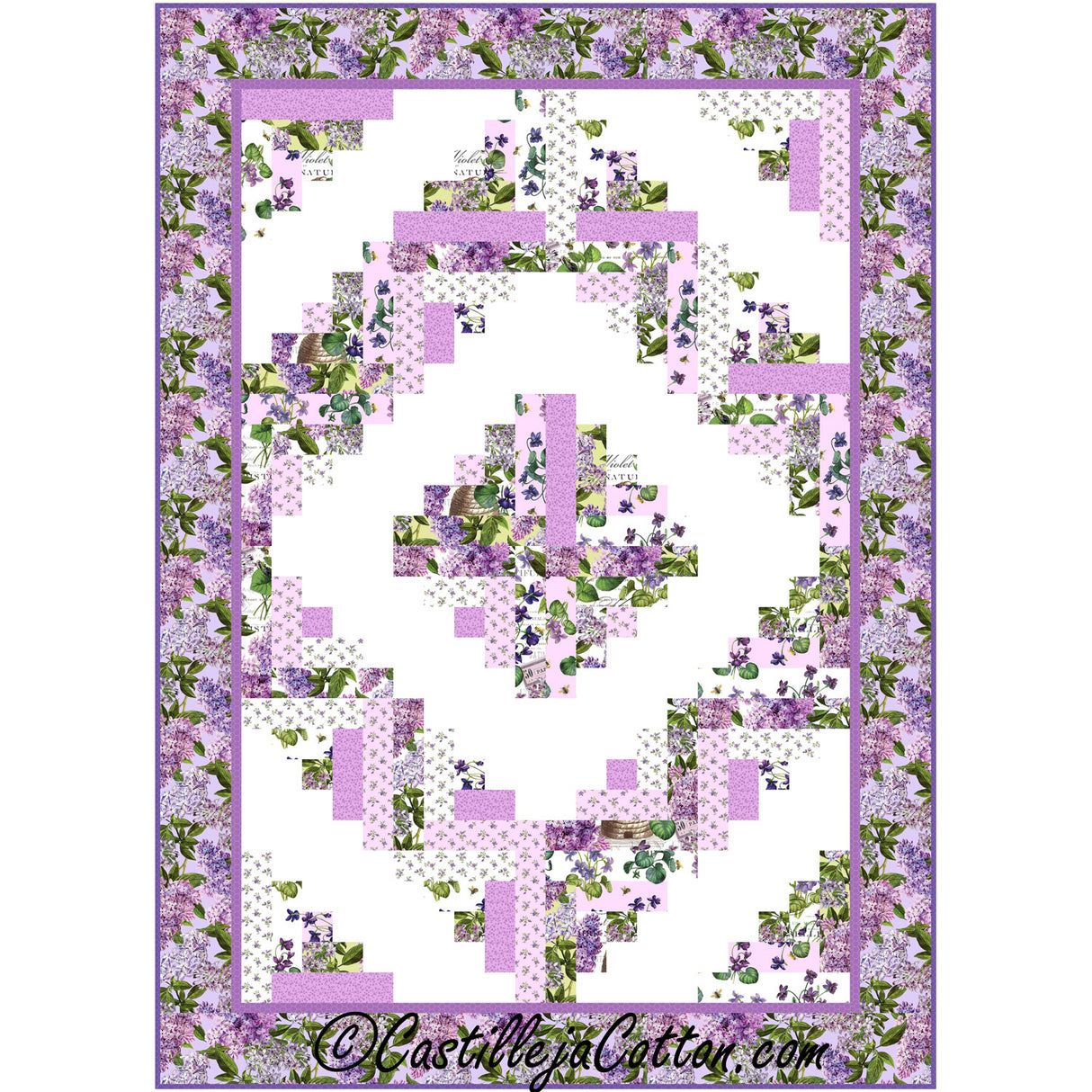 Chelsea Log Cabin Downloadable Pattern By Castilleja Cotton