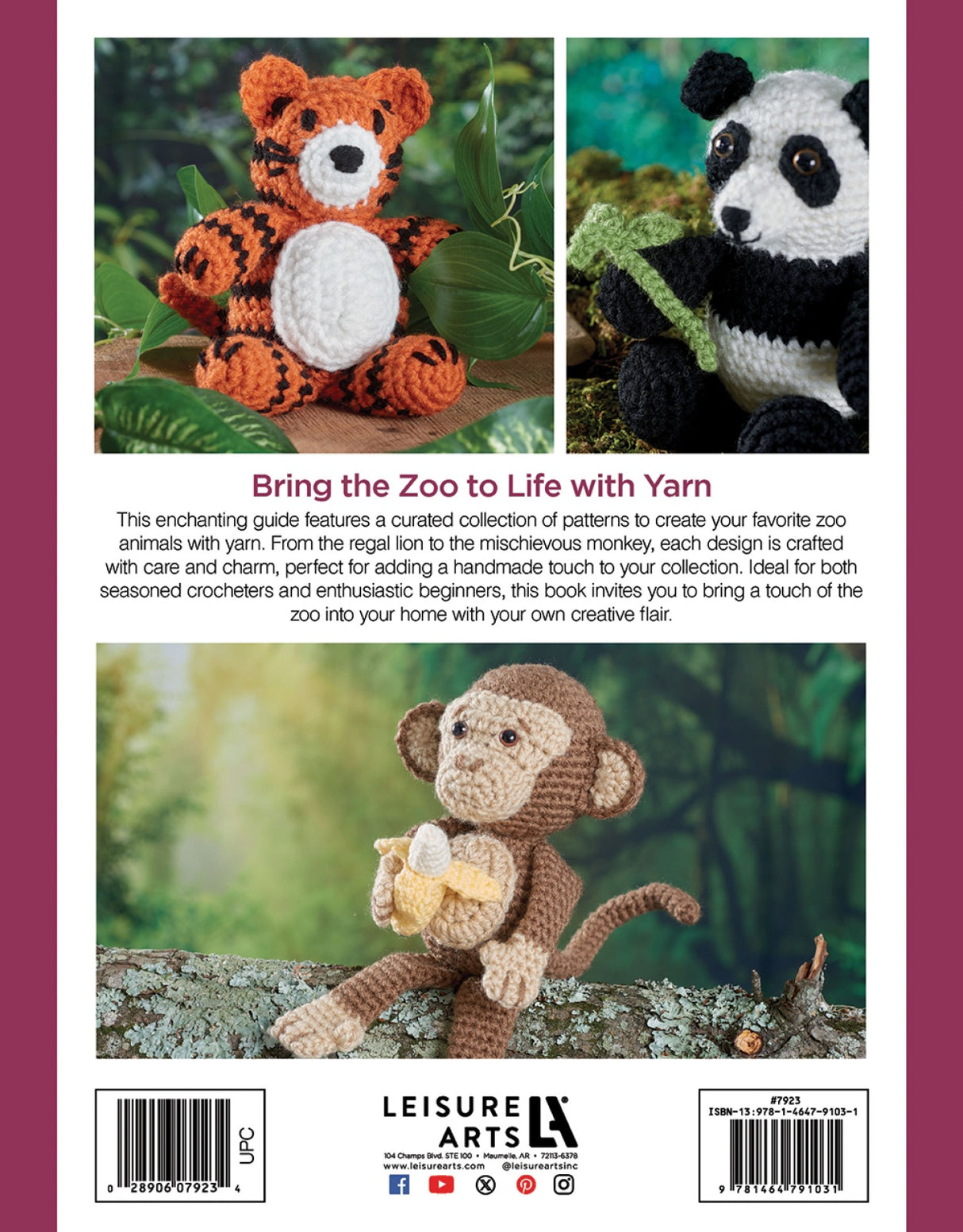 Back of the Zoo Amigurumi Crochet by Leisure Arts