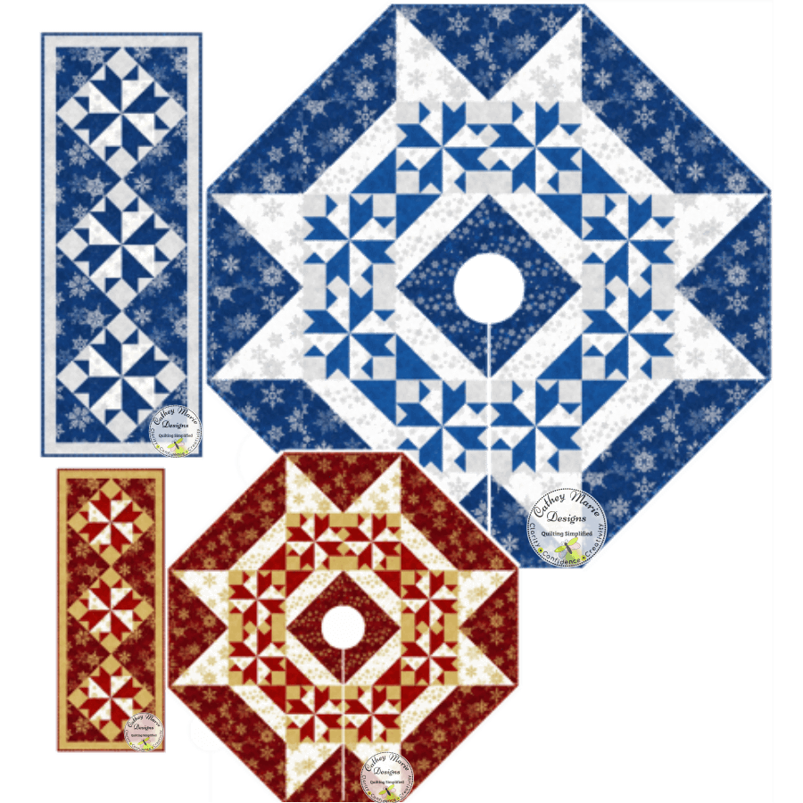 Shimmer Frost Tree Skirt Downloadable Pattern by Cathey Marie Designs