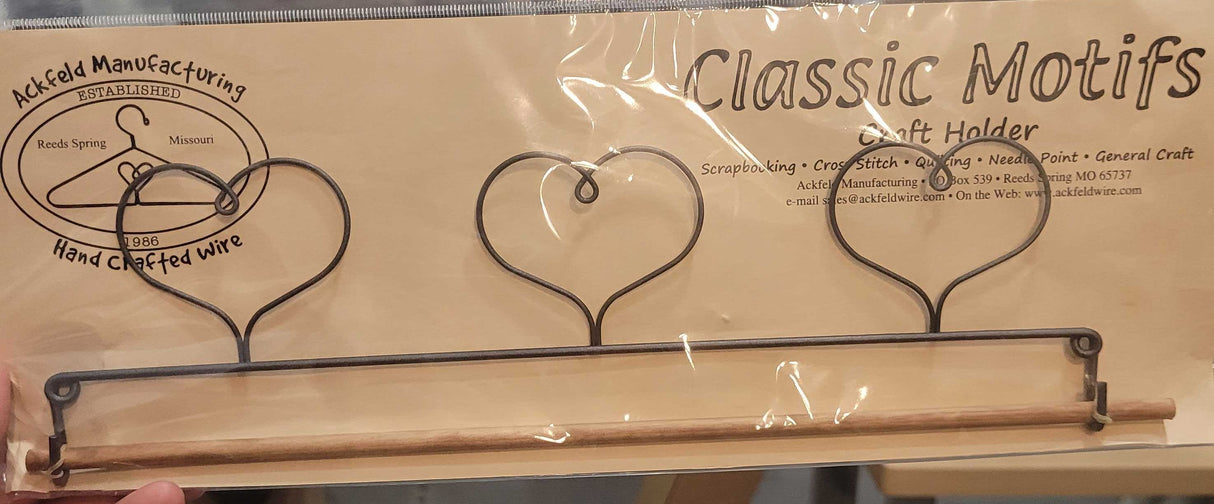 Triple Heart Fabric Holder