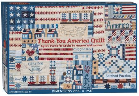 Thank You America Quilt Jigsaw Puzzle for Adults by C & T Publishing