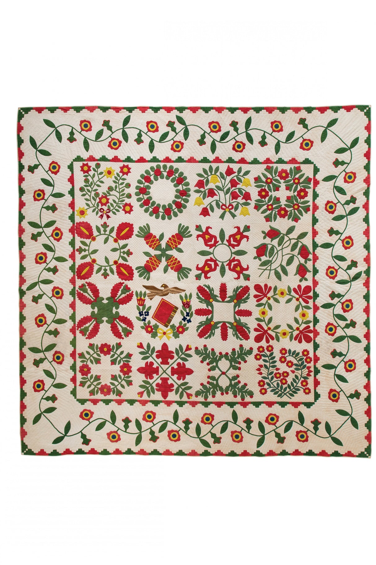 2024 Wall Calendar Red & Green Antique Quilts from the Poos Collection by C & T Publishing