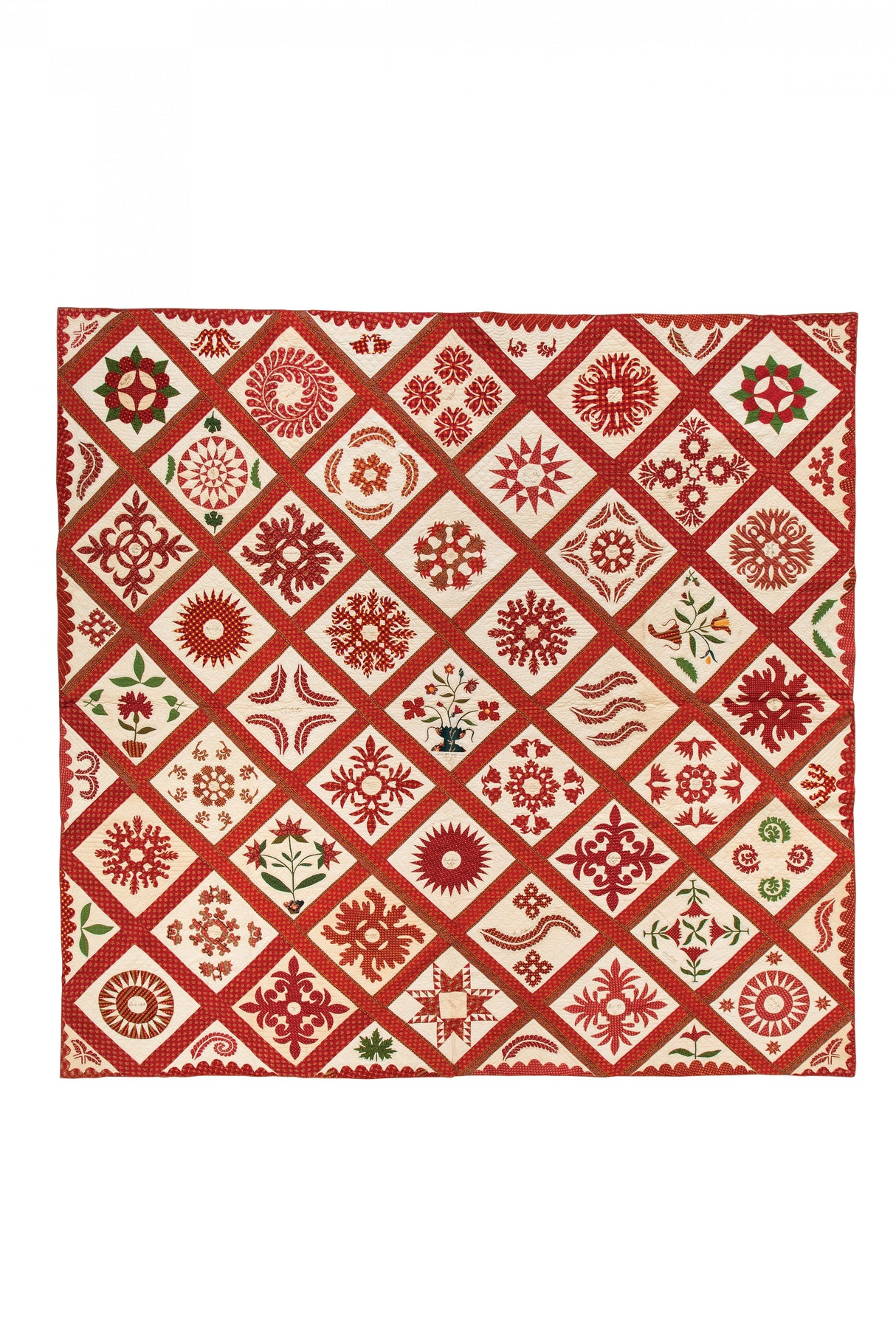 2024 Wall Calendar Red & Green Antique Quilts from the Poos Collection by C & T Publishing