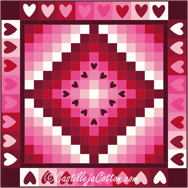 Floating Hearts 1 Downloadable Pattern by Castilleja Cotton