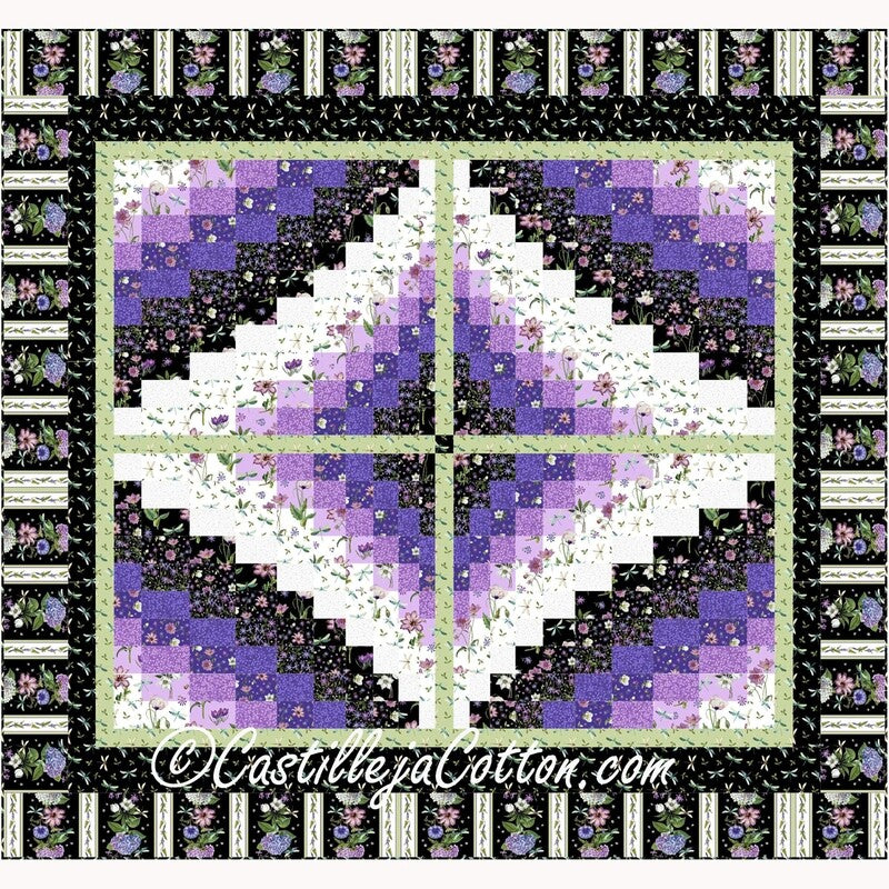 Stained Glass Flowers King Downloadable Pattern by Castilleja Cotton