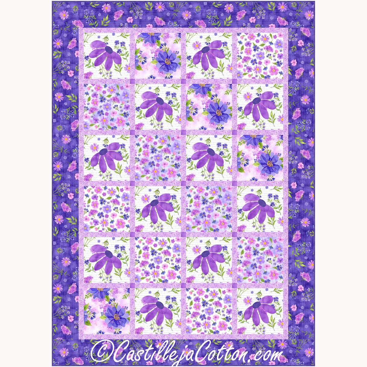Fresh Flowers Downloadable Pattern by Castilleja Cotton