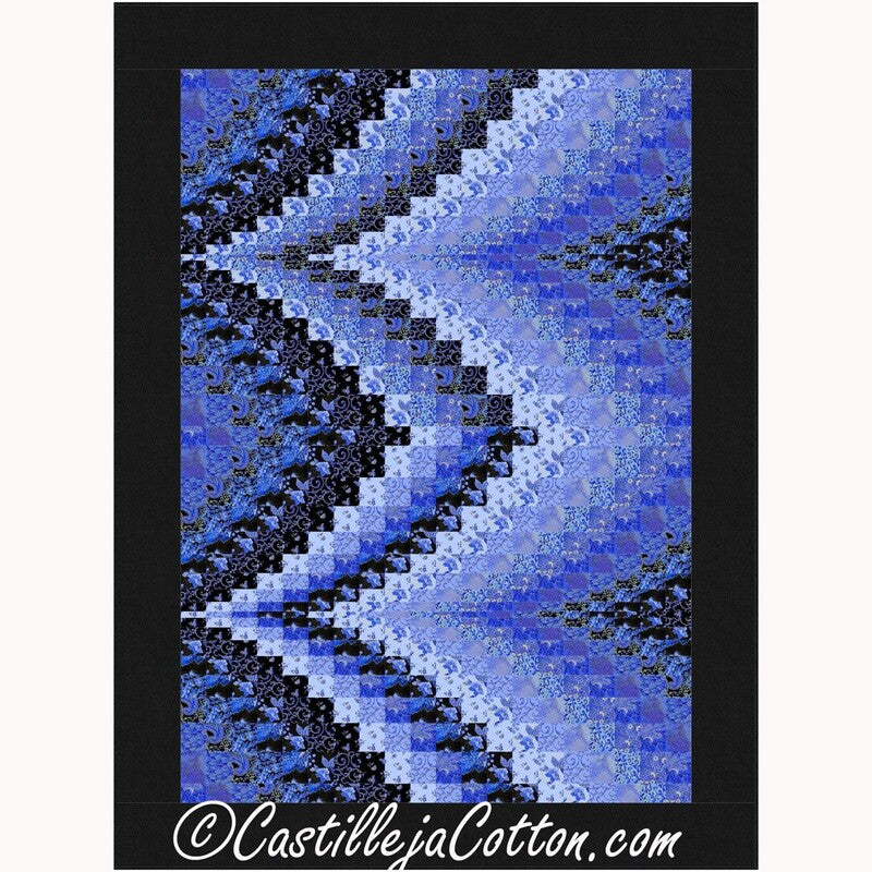 Bargello Peaks Sapphire Downloadable Pattern By Castilleja Cotton