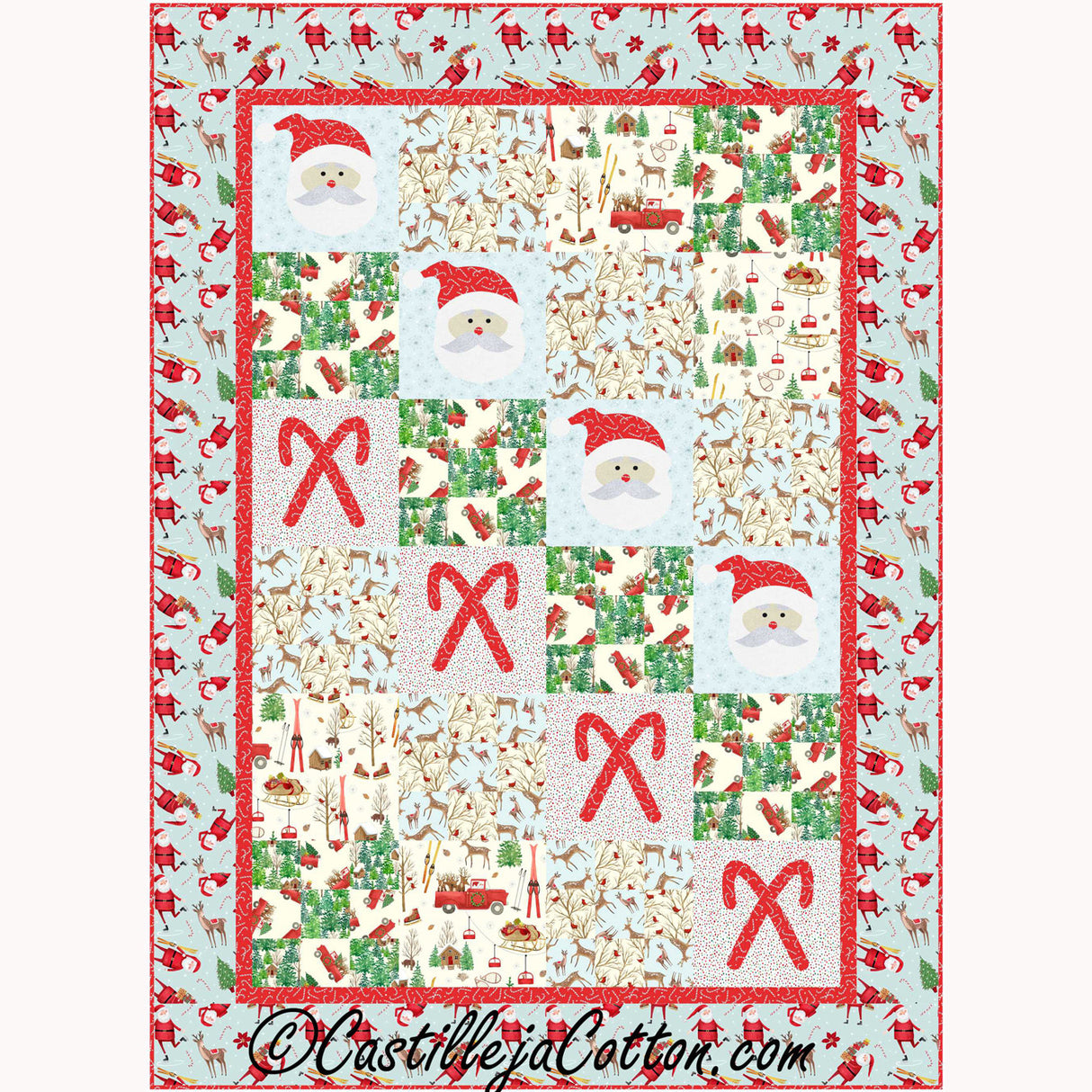 Santa And Candy Downloadable Pattern by Castilleja Cotton