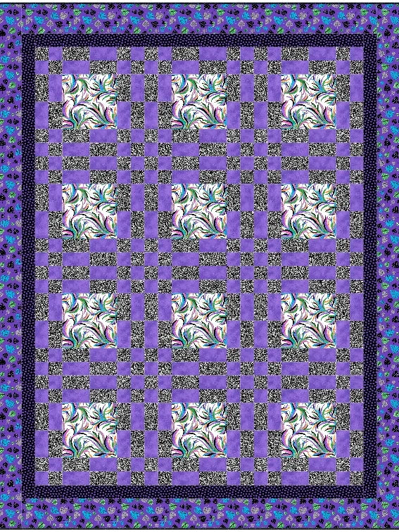 Four Square Quilt Pattern by Quilting Renditions