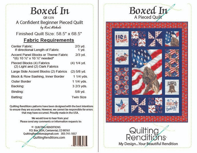 Boxed In Downloadable Pattern by Quilting Renditions