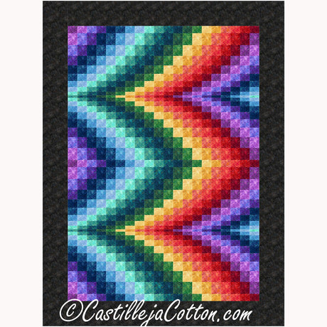 Bargello Peaks Chroma Downloadable Pattern By Castilleja Cotton