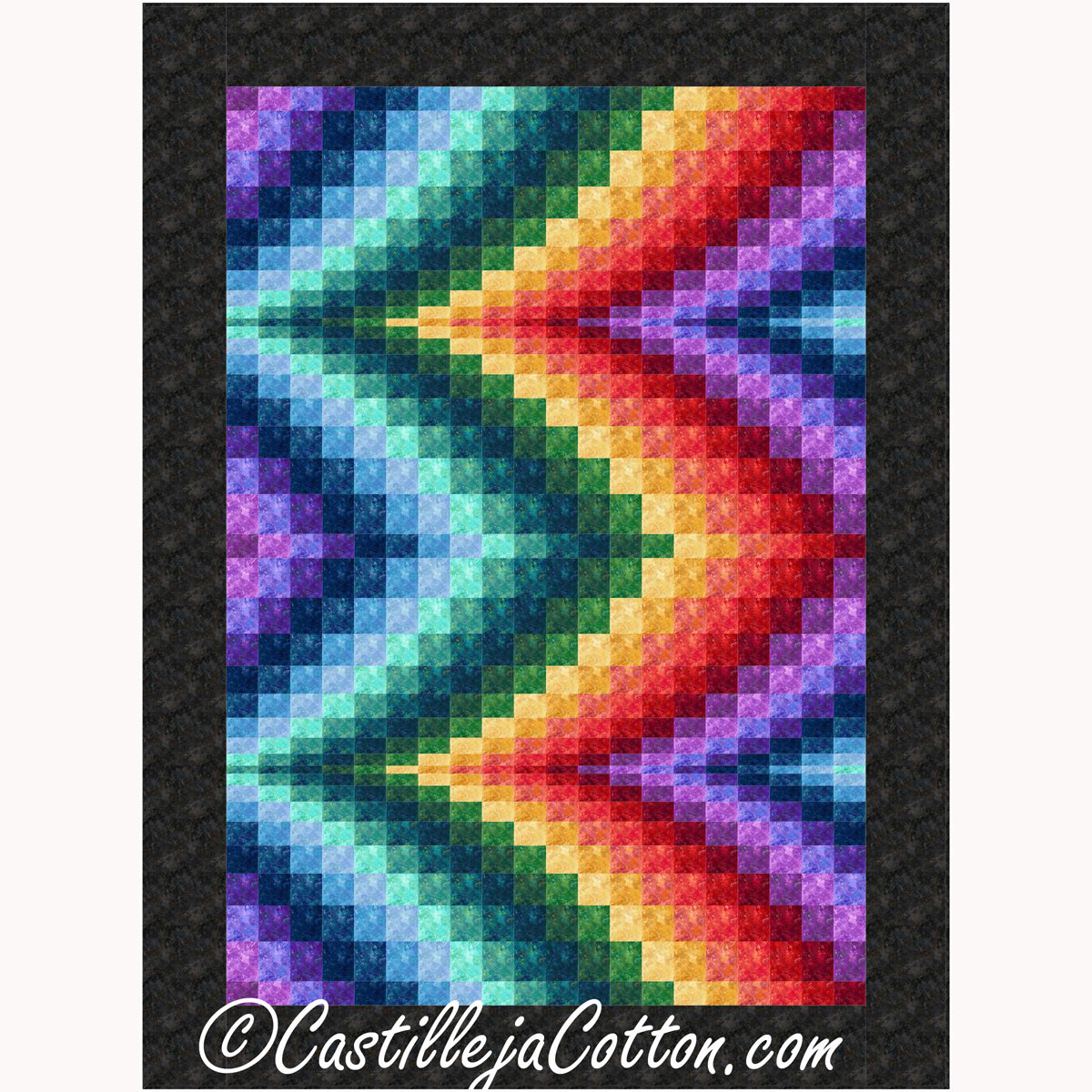 Bargello Peaks Chroma Downloadable Pattern By Castilleja Cotton