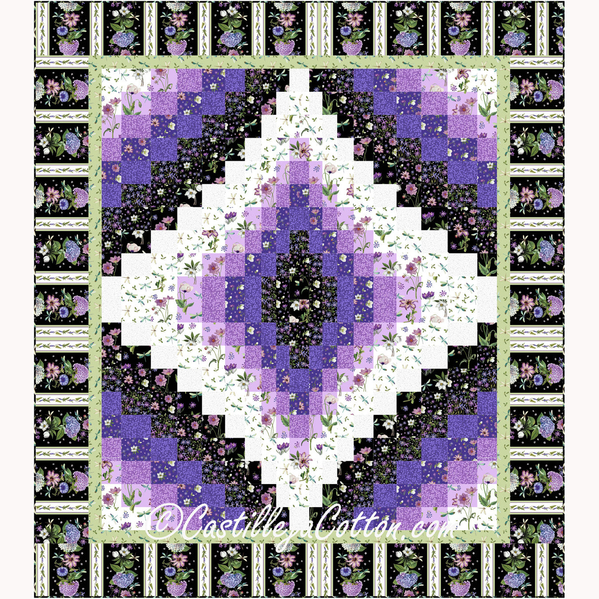 Bargello Jewel Queen Downloadable Pattern by Castilleja Cotton