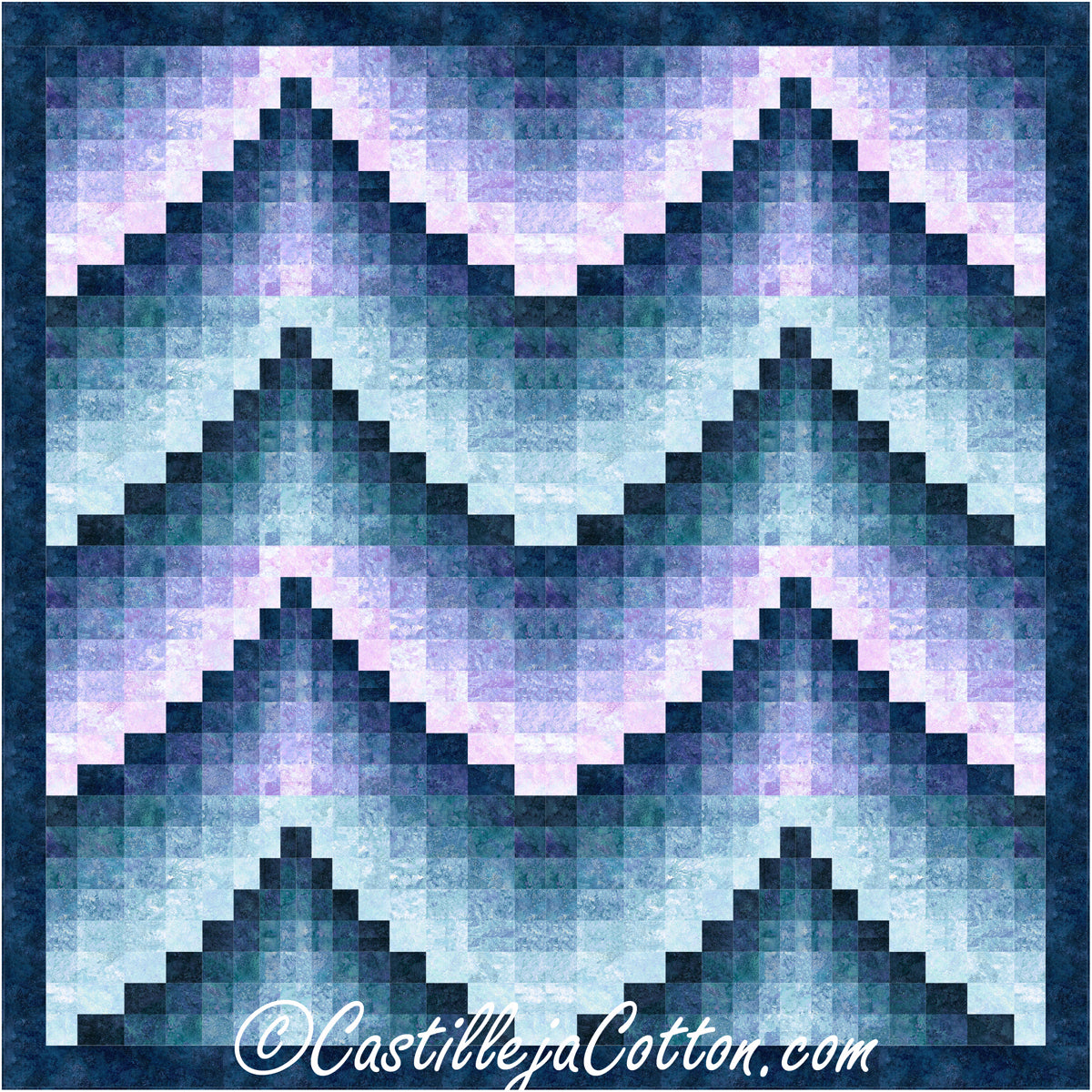 Double Rising Peaks Downloadable Pattern by Castilleja Cotton
