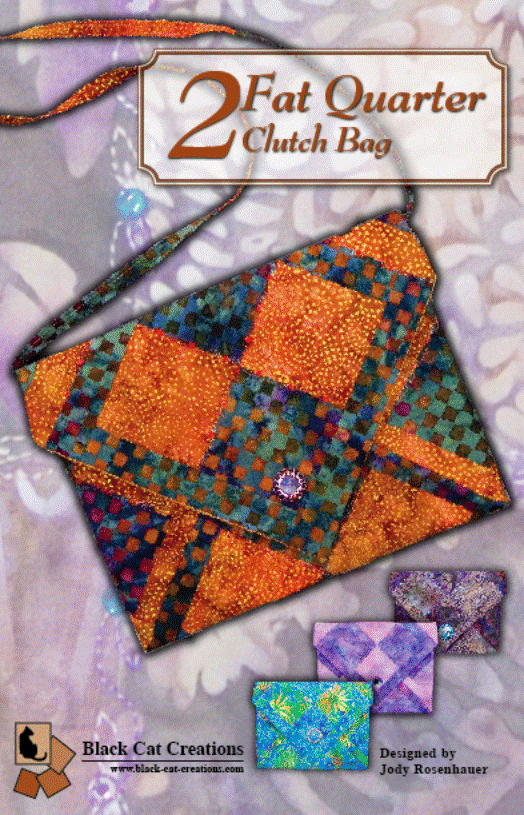 2 Fat Quarter Clutch Bag Pattern by Black Cat Creations