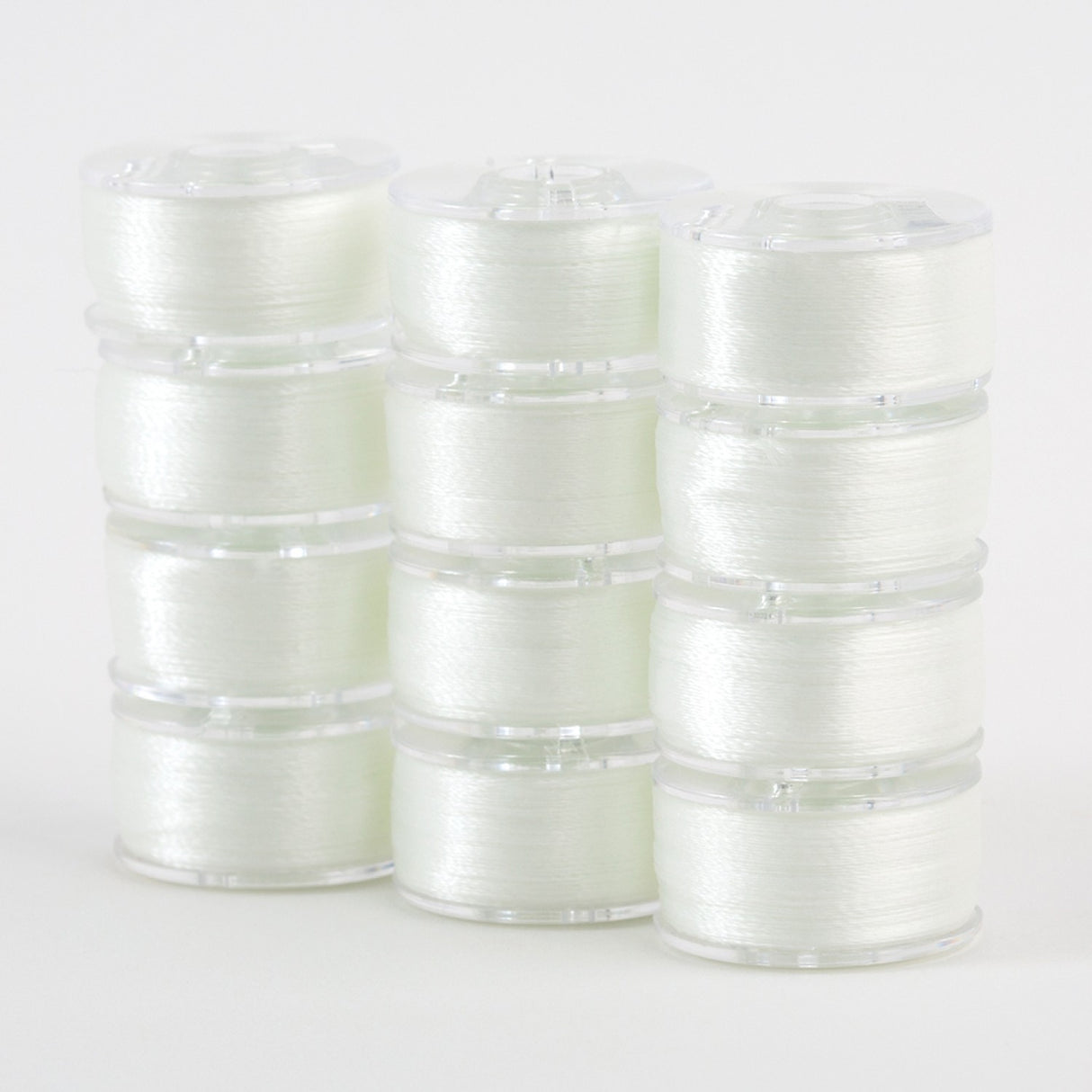 SuperBobs Polyester Bobbin 12pk Class 15 Natural White
