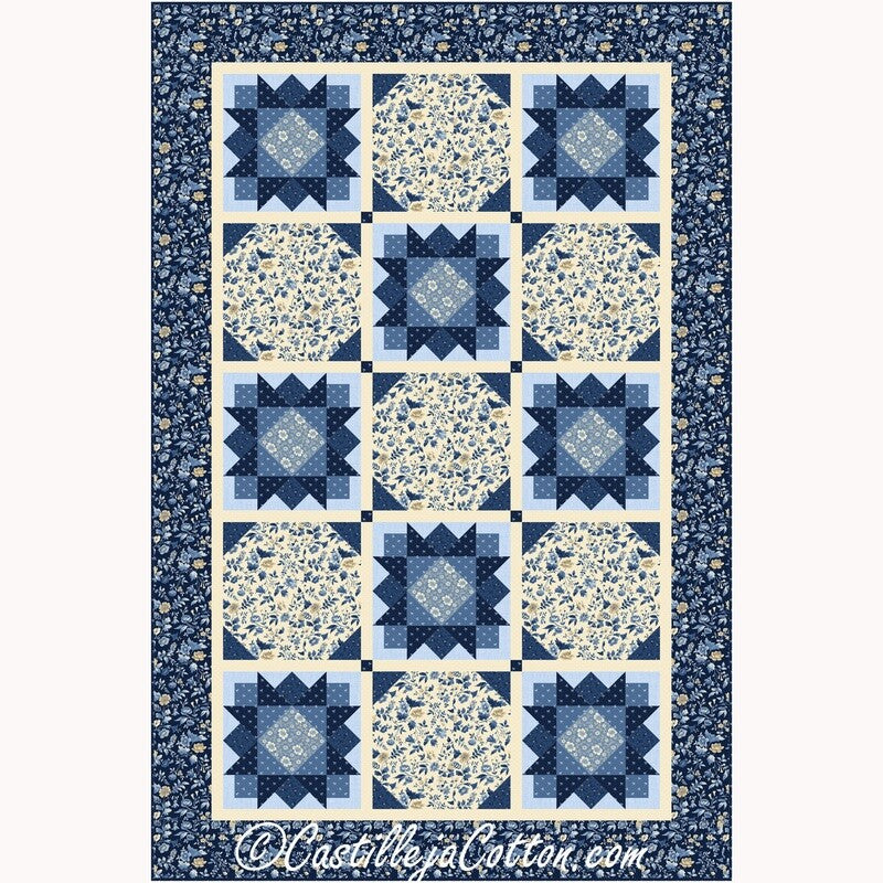 Starry Flowers Downloadable Pattern By Castilleja Cotton