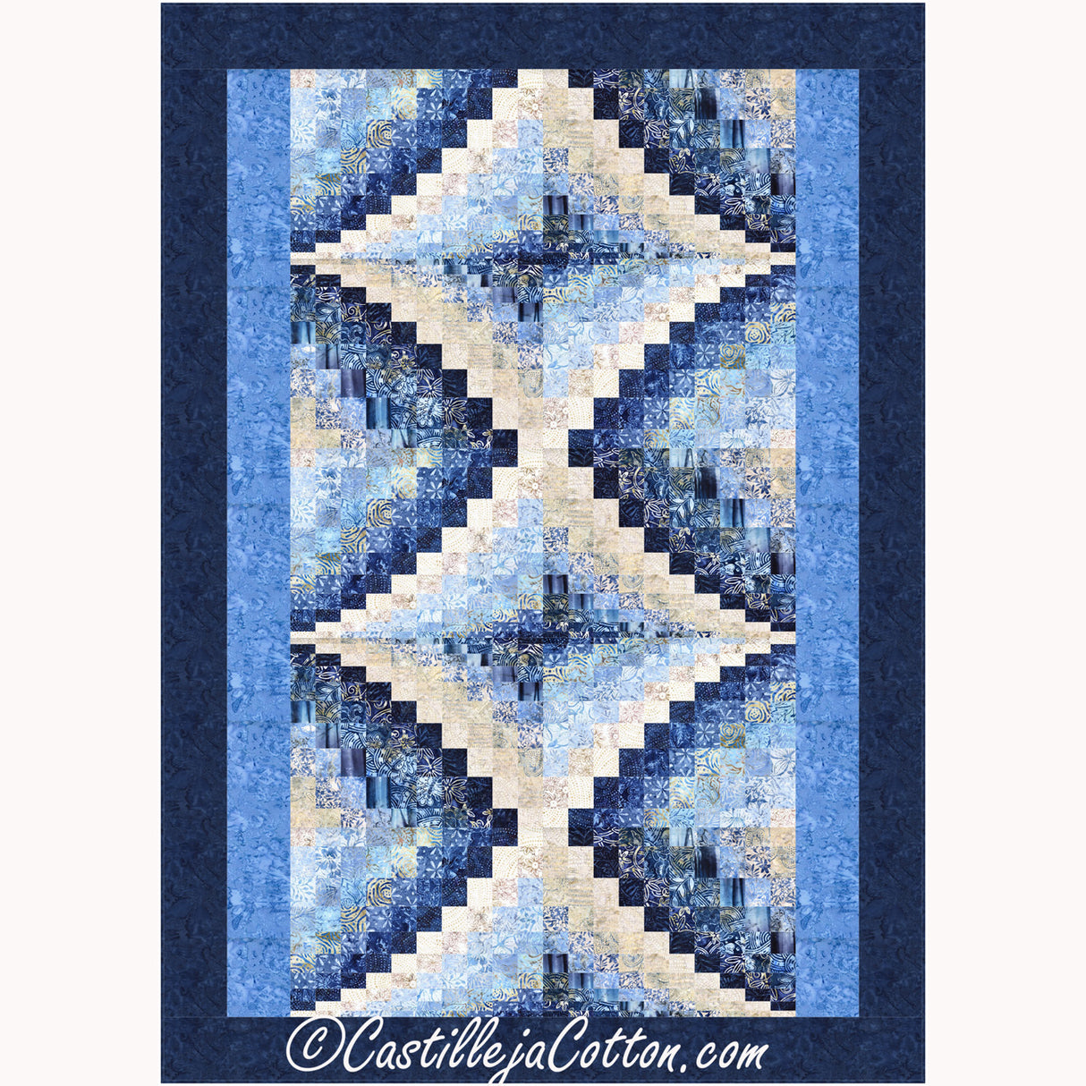 Double Diamond Twin Downloadable Pattern by Castilleja Cotton